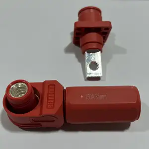 Enerji depolama konektörü 35yüksek güç DC konektörü Jack pil fişi 35mm2 kırmızı siyah