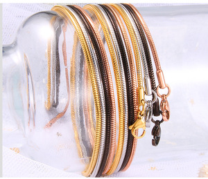 Catena di <span class=keywords><strong>Snak</strong></span> in acciaio inossidabile collana di alta qualità a catena semplice per uomo e donna - Product Image 1