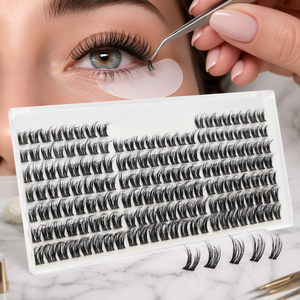 Extensiones de Pestañas Spider Lash Clusters, Naturales, Curvatura CC, Hechas a Mano, 10-16MM, Cruelty Free, 160 Piezas - Product Image 4