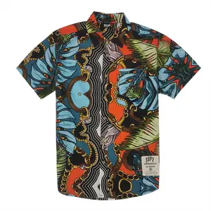 Button Up Hawaiian shirt with short sleeve digital printing beautiful design