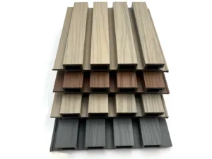 Outdoor Co-Extrusion Slat Tube WPC Wall Panel Co-extruded Exterior Outdoor Wall Fluted Cladding Panel