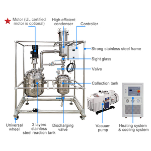 Reactor Cristalizador Químico Evaporativo Encamisado TOPTION 100L para la Industria Petrolera |   Acero Inoxidable |   Certificado ISO CE ATEX | - Product Image 6