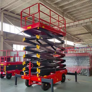 2024 High Quality Lift Table Track Type Battery Power Hydraulic Lifting Electric Aerial Self Propelled Scissor Lift