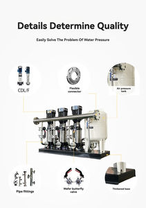 معدات إمداد المياه متعددة المراحل العمودية متعددة المراحل 50 م بتدفق عالٍ مع نظام معزز خزانة تحكم - Product Image 4