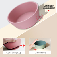 Ensemble d'alimentation pour bébé en silicone sans BPA cuillère à bavoir anneau de dentition sucette entraînement tasse à boire ventouse bol assiette Snack tasse-pour enfants à manger