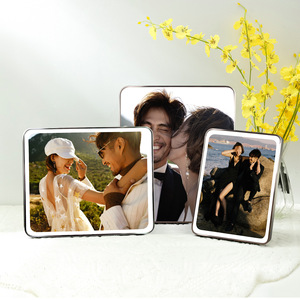 Crystal Photo <b>Frame</b> Aluminum Alloy Square Tabletop Digital Printing Durable Living Room Bedroom Study - Product Image 1