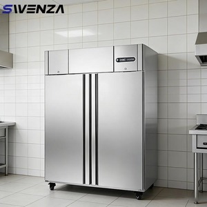 ตู้แช่แข็งเชิงพาณิชย์ SWENZA แบบ Heavy-Duty ขนาดใหญ่ ทำจากสแตนเลส ประตูคู่ พร้อมล้อเลื่อนและถาดภายใน รุ่น S - Product Image 1