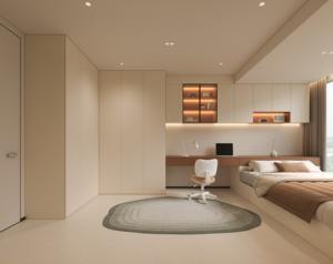 تصميم وتوريد متكامل لأطقم غرف نوم فاخرة للشقق السكنية، على الطراز الأوروبي، متعددة الوظائف وموفرة للمساحة - Product Image 6