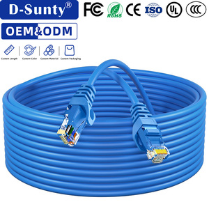 Cable Ethernet Cat6 Azul, 8 Conductores de Cobre Trenzado, Cable de Conexión RJ45 para Router LAN, Switch, PC, Hogar, Oficina, OEM, ODM - Product Image 1