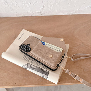 Custodia di Alta Gamma per <span class=keywords><strong>iPhone</strong></span> 14 Pro 16 con Porta Carte in Texture Lychee Compatibile con Apple 17 Pro Max, <span class=keywords><strong>Cover</strong></span> <span class=keywords><strong>XR</strong></span> con Tracolla - Product Image 6