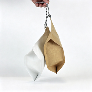 Bolsa de Papel Kraft Laminado BOPP AL PE de Grado Alimenticio, Resellable, con Cierre Superior, para Granos de Café y Té - Product Image 3