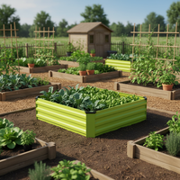 Jardinière surélevée en métal thermolaqué pour herbes, fleurs et légumes