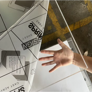 SpringSign 2mm 5mm 6mm 두께 4ft X 8ft 투명 곡선 아크릴 레이저 절단 단단한 표면 플렉시 유리 아크릴 시트 투명 - Product Image 1