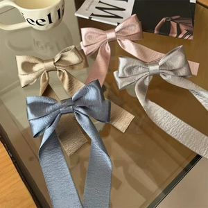 New Popular Light Luxury Design <b>Sweet</b> Ribbon Bowknot Hair Claw Clip Fashion Exquisite Women's Hair Claw Clips Wholesale Headwear - Product Image 5