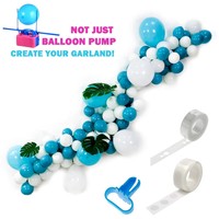 Gonfleur de ballons électrique à double buse, bleu rose, en plastique ABS durable, pour usage intérieur, fournitures de fête personnalisées, fabricants