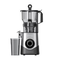 Extracteur de jus lent automatique pour fruits et légumes, usage domestique et extérieur, avec boîtier en acier inoxydable, capacité 800 ml