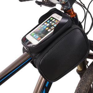 QJ-401 <b>Bicycle</b> Top <b>Tube</b> Bag Black Waterproof 1L Cycling Front Beam Bag For Mountain Bike - Product Image 3