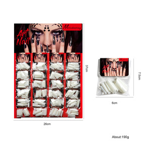 Misscheering – Faux ongles en vrac pour salon, emballés en sachet, couvrance totale, formes variées, transparents, naturels, blancs, pour la vente en gros aux salons - Product Image 5