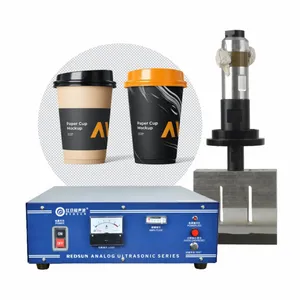 Factory Wholesale 20kHz Ultrasonic Welding System Ultrasonic Generator and Customized Horn for paper cup