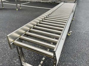 Güçlendirilmemiş SUS304 paslanmaz çelik yerçekimi manuel sarma çubuğu konveyör rulo tablosu - Product Image 2