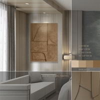Peintures à l'huile abstraites à la main en bois 3D Grande décoration de chambre à coucher Art mural moderne