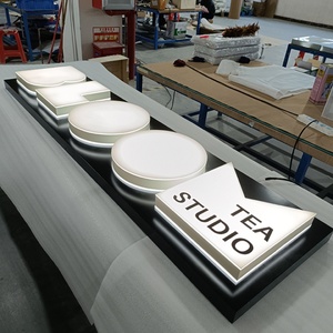 Shop LED Illuminated Advertising Sign Board Metal Acrylic Backlit <b>Lighted</b> Logo 3D <b>Letter</b> Custom Sign for Business Outdoor - Product Image 1