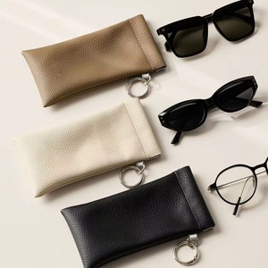 Étui à lunettes en cuir à motif litchi, pratique pour les lunettes de vue et les lunettes de soleil, avec fermeture à pression. - Product Image 2