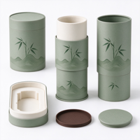 Boîte cadeau pour thé personnalisée, cylindrique, coulissante, en papier rigide décoratif avec doublure intérieure en EVA