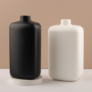 Ensemble de bouteilles de soins de la peau personnalisées vides bouteilles de shampoing carrées de revitalisant pour cheveux bouteille de lavage cosmétique en plastique pour le visage et le corps avec <span class=keywords><strong>pompe</strong></span> à lotion - Product Image 4