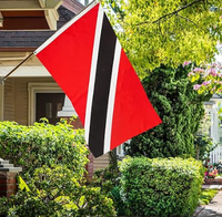 Drapeau de Trinité-et-Tobago 3x5 pieds, polyester de qualité supérieure, résistant, pour intérieur/extérieur, avec bandes cousues et œillets en laiton