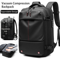 Sac à dos de voyage imperméable, sac à dos à compression sous vide, sac à dos extensible grande capacité, sac à dos pour ordinateur portable, Oxford, logo personnalisé, vente en gros