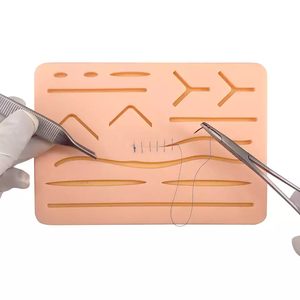 Sinh viên y tế khâu thực hành da Silicone khâu thực hành Pad phẫu thuật đào tạo với da Pad mô hình 3 lớp với 14 vết thương - Product Image 3