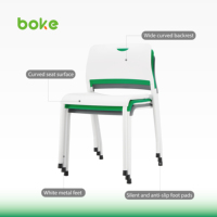 Chaise de salle à manger moderne et confortable avec support ergonomique du dos, en plastique, style maille colorée, pour invités et visiteurs, vente en gros