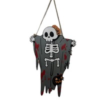 Décoration de porte en bois pour Halloween, pendentif citrouille et fantôme pour fête et décoration intérieure