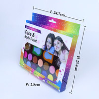 GP Festival Adulte Enfants DIY Art Maquillage Peinture Kit Multicolore Lavable Vegan Visage Corps Peinture Set pour Corps Peinture Fournitures