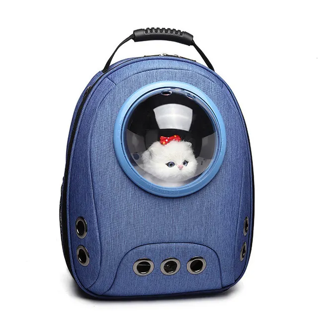 Pet supplies Pet backpack Breathable pet travel bag space cover outdoor cat and dog backpack