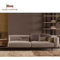 Canapé d'angle de salon de villa BLAINE, design moderne, tissu de haute qualité, rembourrage en éponge, en bois, dernière collection