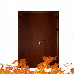 La certification UL permet la personnalisation des portes coupe-feu rouges pour les bâtiments commerciaux utilisant des portes coupe-feu en acier avec tiges de poussée - Product Image 2