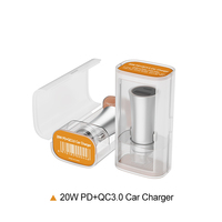 Boîte d'affichage de téléphone portable avec câble Usb C 3 en 1 de type C pour iPhone et EU 20W chargeur mural 20W chargeur de voiture accessoires ensemble d'affichage