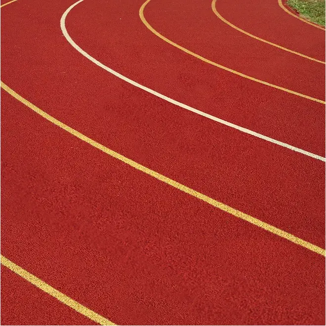 Pista de carrera de goma prefabricada para 400 metros, pista estándar aprobada por IAAF