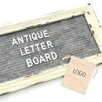 Tablero de Letras de Fieltro de Varios Tamaños, 12x16 Pulgadas, con Juego de Letras Cursivas, Tablero de Mensajes de Fieltro, Tablero de Letras con Marco de Madera para Notas de Bebé