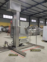 Automatische hydraulische kolomheftruck voor voedselverwerking, geschikt voor vlees, groenten, fruit en materiaaltransport.