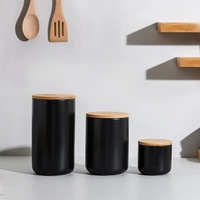 Pots de village d'épices en céramique personnalisés avec couvercle pour le thé, le café, le sucre et le stockage des aliments dans les Offre Spéciale de cuisine