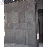 Briques de pierre de basalte noir vente en gros projet de carreaux de granit de haute qualité 45X45