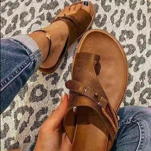 Sandales d'été décontractées légères et respirantes pour femmes, style rétro tendance, à enfiler, à bout ouvert - Product Image 6