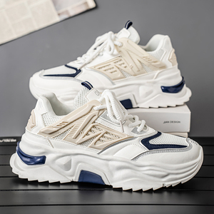 Chaussures de sport à semelle souple, design tendance, mocassins rehaussants, empeigne en maille, chaussures décontractées, tendance mode - Product Image 4