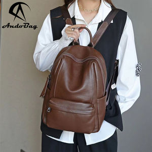 AndoBag - Mochilas de Cuero Vacuno Genuino de Gran Capacidad para Mujer, Bolso de Hombro Vintage de Moda, Mochila para Viajar al Trabajo 8538 - Product Image 1