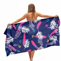 Wholesale 75*150CM Quick Dry Sand Free Towel Beach Cotton Microfiber Beach Towel With Logo Custom Print