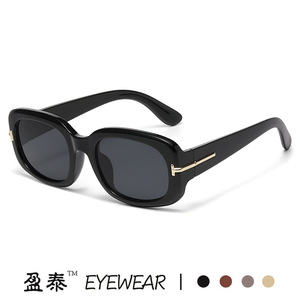 Yingtai Eyewear <b>Square</b> Frame <b>Sunglasses</b> UV400 Anti Glare Women's Fashion Sunshades Black PC Frame - Product Image 5