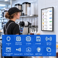 Dispositif de commande Android pour comptoir avec imprimante, 10 points tactiles, NFC, WiFi 6, 4+64 Go, pour comptoir de thé au lait